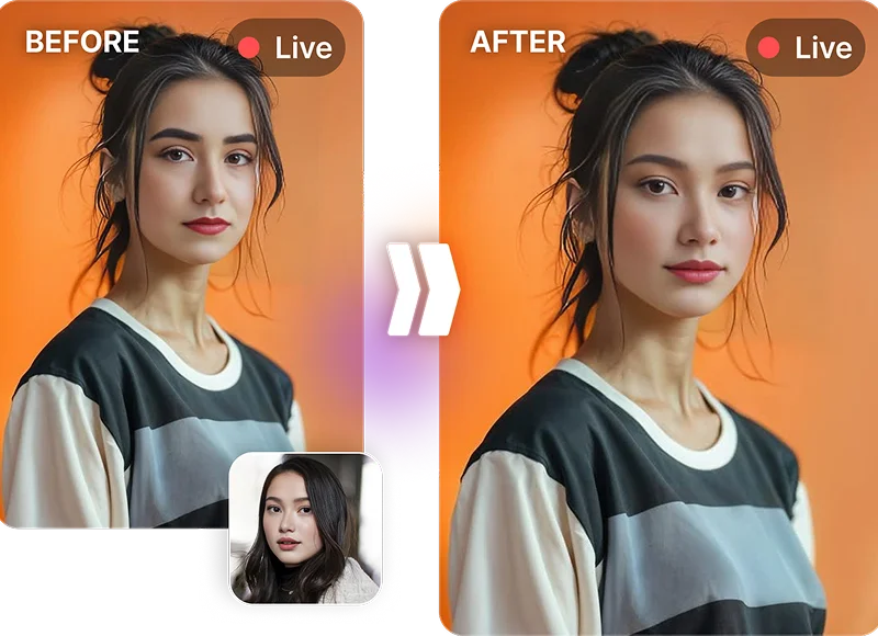 Live face swap tool